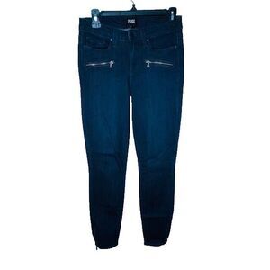 Paige Jeans Womens Jane Zip Mid Rise Slim Ankle Zip Medium Wash Size 27